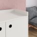 Aparador Buffet Wood Prime 3 Portas Cantinho Café Prateleira Organizadora Pés Palito Decoração Retrô - Off White - RPM Móveis