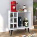 Aparador Decorativo Compacto com Adega Cantinho Café Bar Sala Escritório Apartamento Área Gourmet Moderno – Baden Branco – RPM
