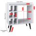 Aparador Decorativo Compacto com Adega Cantinho Café Bar Sala Escritório Apartamento Área Gourmet Moderno – Baden Branco – RPM