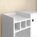Aparador Moderno Retrô com Adega e Porta Cantinho Sala Estar Pequeno Nala Branco - Lojas RPM
