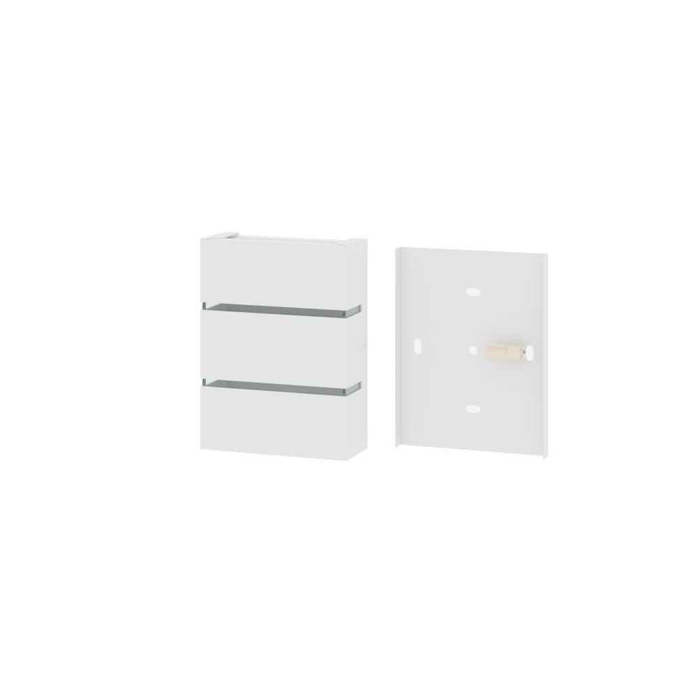 Arandela de Parede Slim 1302 Branco com Focos e 2 Frisos - RPM Móveis