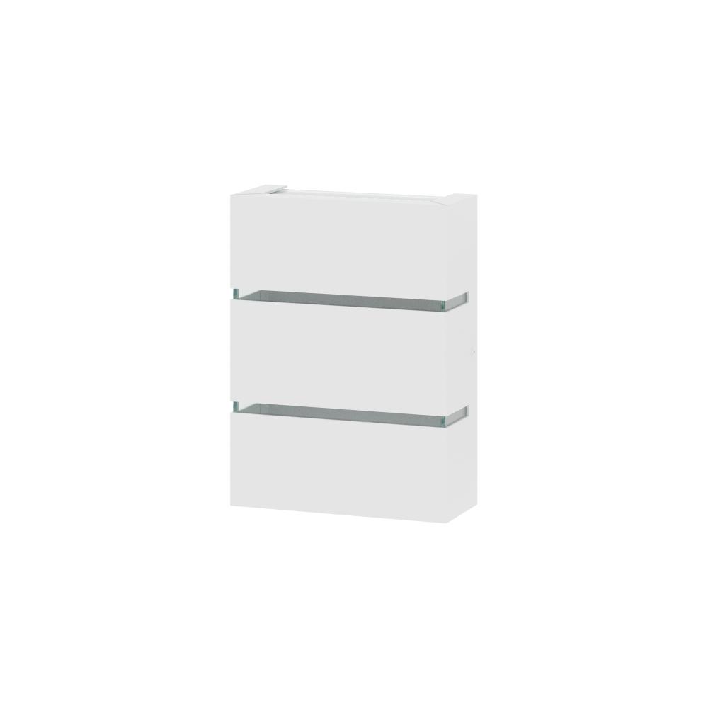 Arandela de Parede Slim 1302 Branco com Focos e 2 Frisos - RPM Móveis