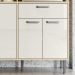 Armário Cozinha Dakota 1.6 Adega Porta Superior Basculante Gaveta com Organizador de Talheres - Carvalho/Off White - Lojas RPM