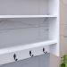 Armário Suspenso Suporte Xícaras Armarinho Amélia Nicho Organizadora Decoração Cozinha Ganchos Resistentes - Branco – RPM Móveis