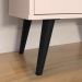 Buffet Linea 2 Portas Cantinho Café Decoração Cozinha Sala Estar Jantar Puxador Concha Prateleiras Off White/Cinamomo– RPM Móveis