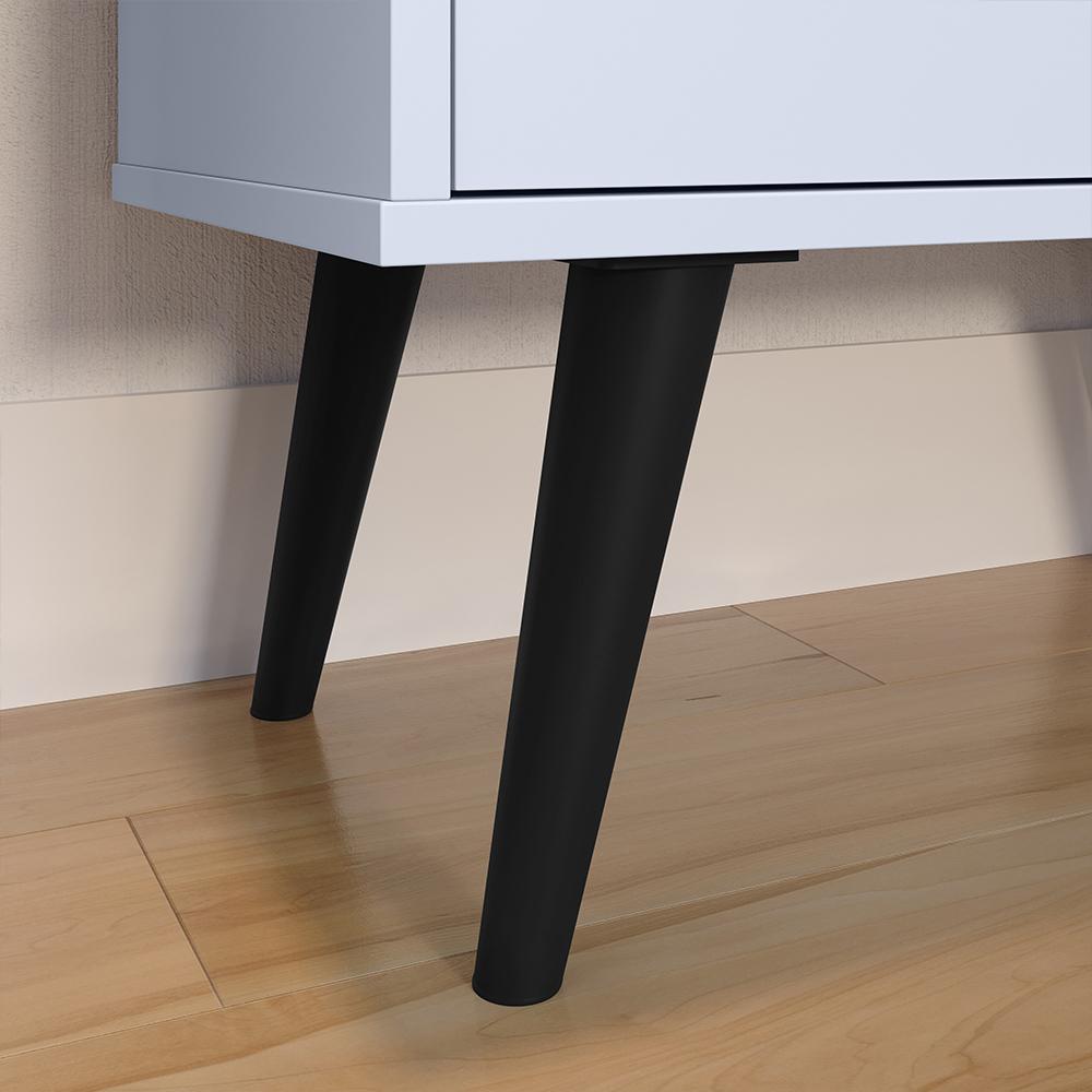 Buffet Linea 2 Portas Cantinho Café Decoração Cozinha Sala Jantar Estilo Retrô Puxador Concha Prateleiras Organizadoras Branco – RPM Móveis