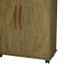 Cômoda 4 Gavetas e Porta Pés Rodízios Bali – Amendoa Wood – Móveis Primus