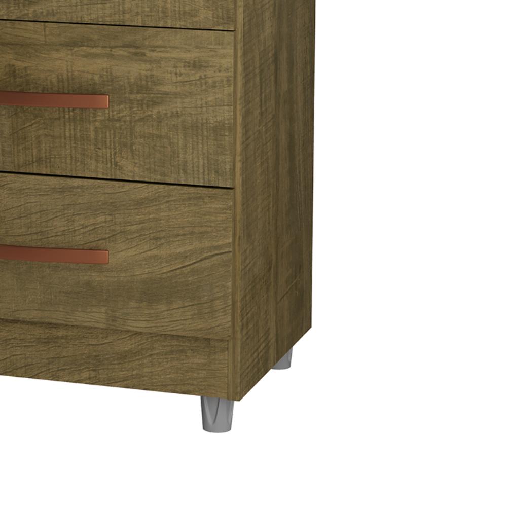Cômoda Emas 5 Gavetas com 1 Chave – Amendoa Wood – Móveis Primus