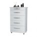 Cômoda Emas 5 Gavetas com 1 Chave – Branco – Móveis Primus