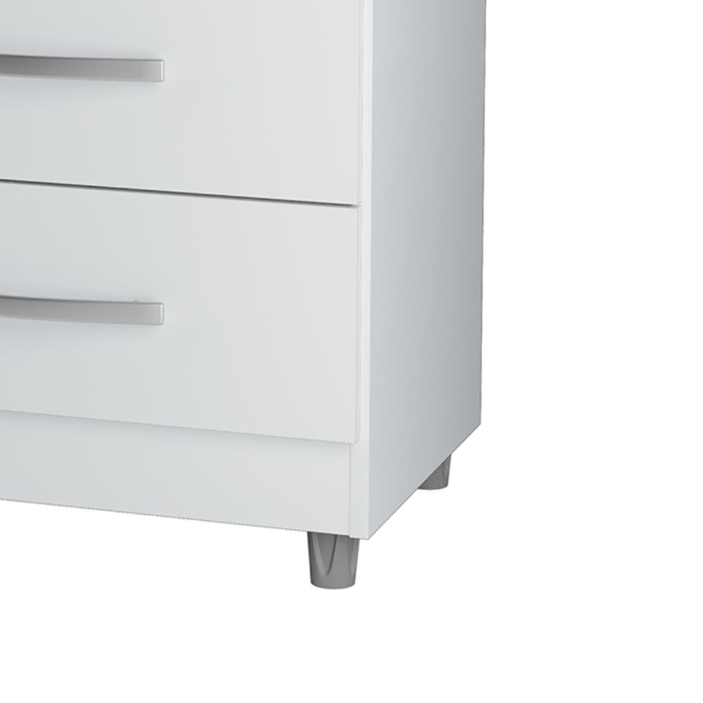 Cômoda Emas 5 Gavetas com 1 Chave – Branco – Móveis Primus