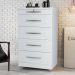 Cômoda Emas 5 Gavetas com 1 Chave – Branco – Móveis Primus