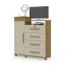 Cômoda Juma 4 Gavetas 1 Porta Nature / Off White - Patrimar