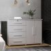 Cômoda Organizadora Com Prateleira Interna E 4 Gavetas Jade New - Branco - MiraRack Móveis