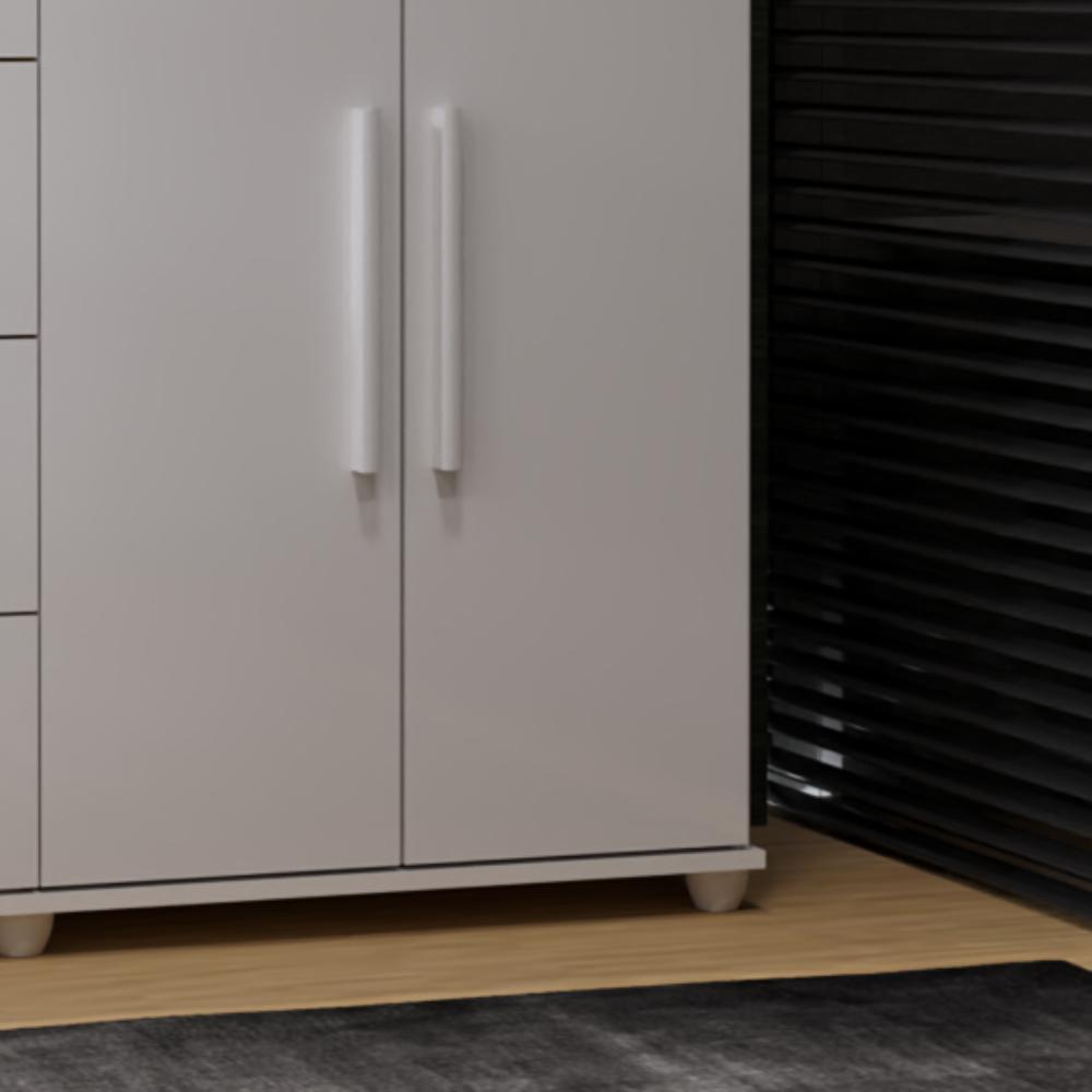 Cômoda Organizadora Com Prateleira Interna E 4 Gavetas Jade New - Branco - MiraRack Móveis
