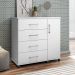 Cômoda Sapateira Belle 1,03 Organizadora 4 Gavetas Prateleira Nicho Interno - Branco - Lojas RPM