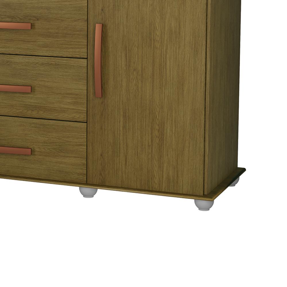 Cômoda com 4 Gavetas e Porta Veneza – Freijó – Móveis Primus
