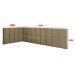 Cabeceira Aurora Cama Box Solteiro Infantil em L Suspensa Almofadada Proteção Lateral Estofada Decoração Quarto - Bege Suede - RPM Móveis