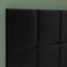 Cabeceira Aurora Cama Box Solteiro Infantil em L Suspensa Almofadada Proteção Lateral Estofada Decoração Quarto - Preto Suede - RPM Móveis