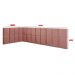 Cabeceira Aurora Cama Box Solteiro Infantil em L Suspensa Almofadada Proteção Lateral Estofada Decoração Quarto - Rose Suede - RPM Móveis