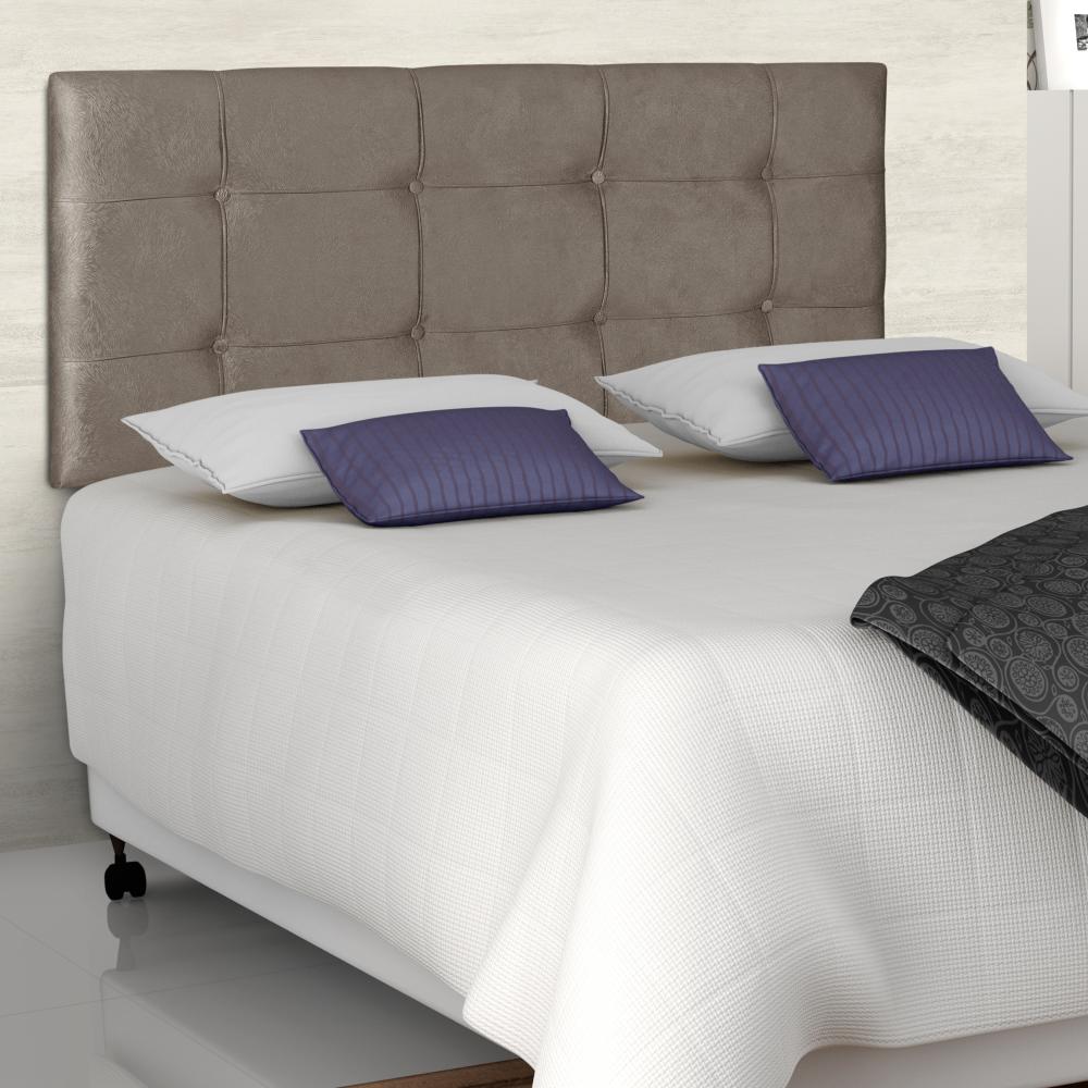 Cabeceira Casal 1,40 Cairo - Suede Imbuia 06 - Art Nossa