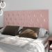 Cabeceira Estofada Cama Box Casal Queen 1,60 Decoração Quarto Paris com Captonê Suede - Rose - Lojas RPM