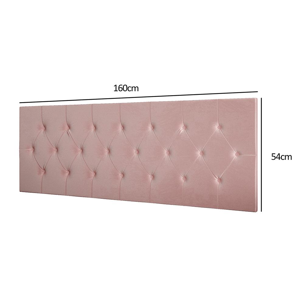 Cabeceira Estofada Cama Box Casal Queen 1,60 Decoração Quarto Paris com Captonê Suede - Rose - Lojas RPM