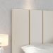 Cabeceira Estofada Modular Box Casal 1,40 Julia Areia Jogo 2 Mesinha Pequena Gaveta Nicho Canto Lateral Cama Off White/Cinamomo Classic New-RPM