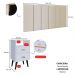 Cabeceira Estofada Modular Box Casal 1,40 Julia Areia Jogo 2 Mesinha Pequena Gaveta Nicho Canto Lateral Cama Retrô Classic New Branco-RPM