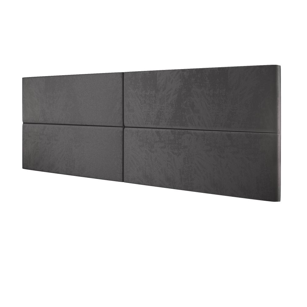 Cabeceira Estofada Suede Para Cama Box Casal Queen 1,60 Capri - Cinza - Lojas RPM 