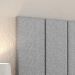 Cabeceira Luana 1,40 Estofada Painel Suspenso Decoração Quarto Casal Solteiro Modulada - Cinza Linho - RPM Móveis