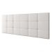 Cabeceira Suspensa Almofadada Decoração Quarto Cama Box Casal King 1,95 Bia - Branco Corino - Lojas RPM