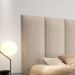 Cabeceira Suspensa Estofada Decoração Quarto Cama Box Casal 1,40 Julia - Areia Suede - Lojas RPM