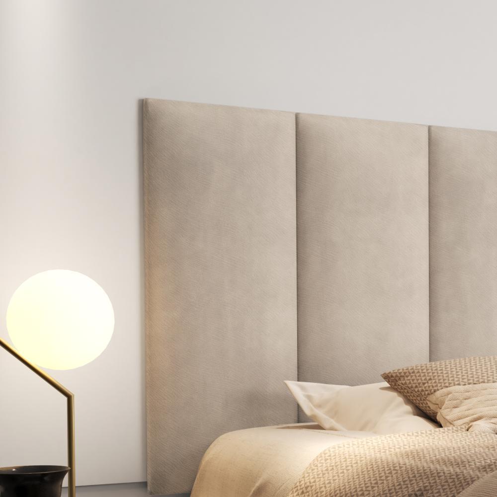Cabeceira Suspensa Estofada Decoração Quarto Cama Box Casal 1,40 Julia - Areia Suede - Lojas RPM