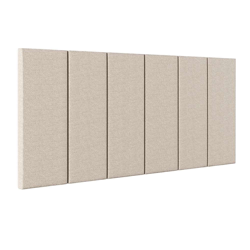 Cabeceira Suspensa Estofada Decoração Quarto Cama Box Casal 1,40 Julia - Bege Linho - Lojas RPM
