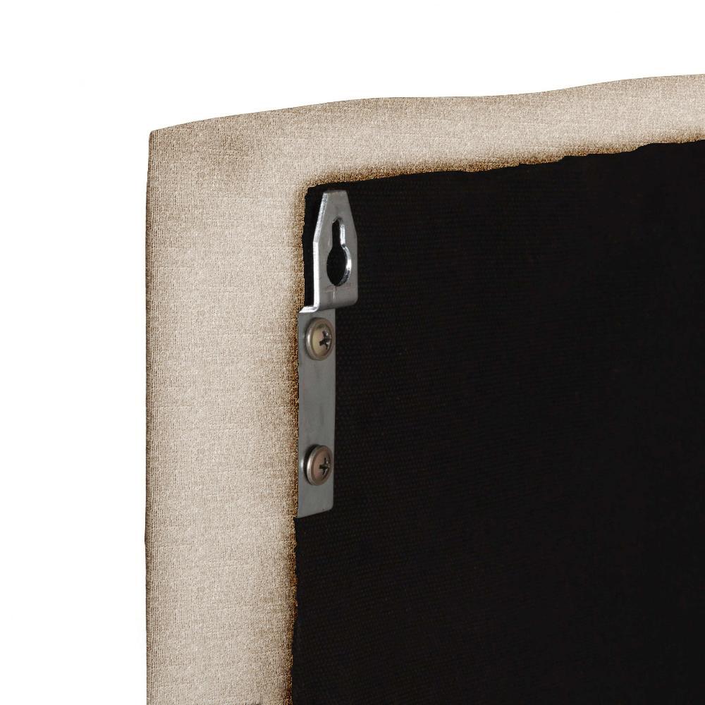 Cabeceira Suspensa Estofada Decoração Quarto Cama Box Casal 1,40 Julia - Bege Linho - Lojas RPM
