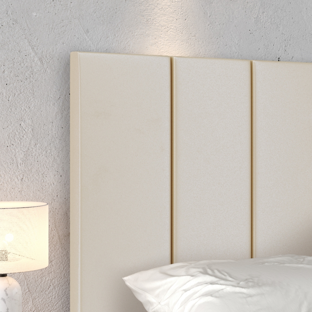 Cabeceira Suspensa Estofada Decoração Quarto Cama Box Casal 1,40 Julia Areia Suede - Lojas RPM