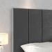 Cabeceira Suspensa Estofada Decoração Quarto Cama Box Casal 1,40 Julia Cinza Suede - Lojas RPM