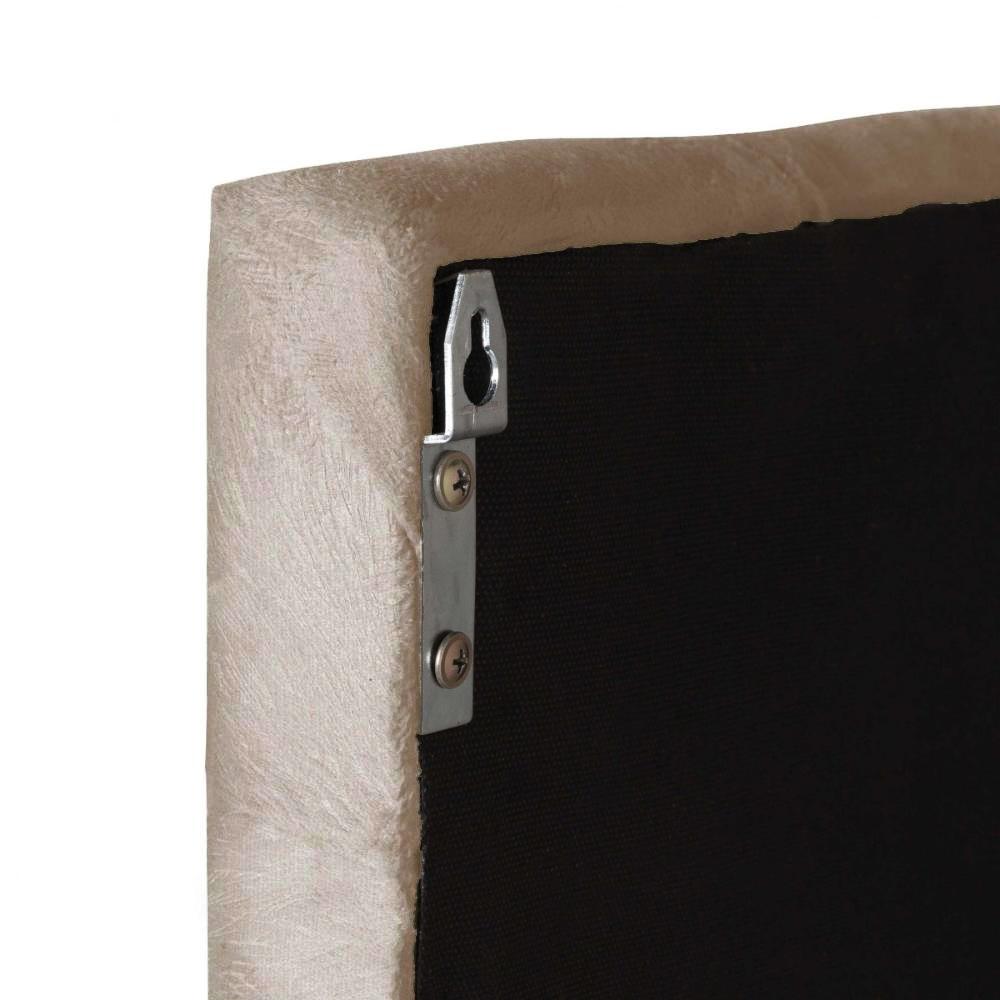 Cabeceira Suspensa Estofada Decoração Quarto Cama Box Casal King Size 1,95 Julia - Bege Suede - Lojas RPM
