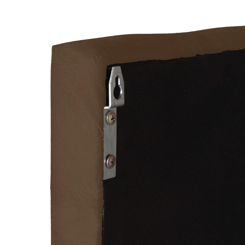 Cabeceira Suspensa Estofada Decoração Quarto Cama Box Casal King Size 1,95 Julia - Marrom Suede - Lojas RPM