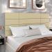Cabeceira Suspensa Estofada Encanto Cama Box Casal 1,40 Decoração Quarto - Bege Linho - Lojas RPM