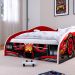 Cama Carro Solteiro Piloto F96 Montessoriana MDF Estrado Reforçado Decoração Quarto Infantil Menino Criança - Vermelho - RPM