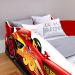Cama Carro Solteiro Piloto F96 Montessoriana MDF Estrado Reforçado Decoração Quarto Infantil Menino Criança - Vermelho - RPM