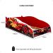 Cama Carro Solteiro Piloto F96 Montessoriana MDF Estrado Reforçado Decoração Quarto Infantil Menino Criança - Vermelho - RPM