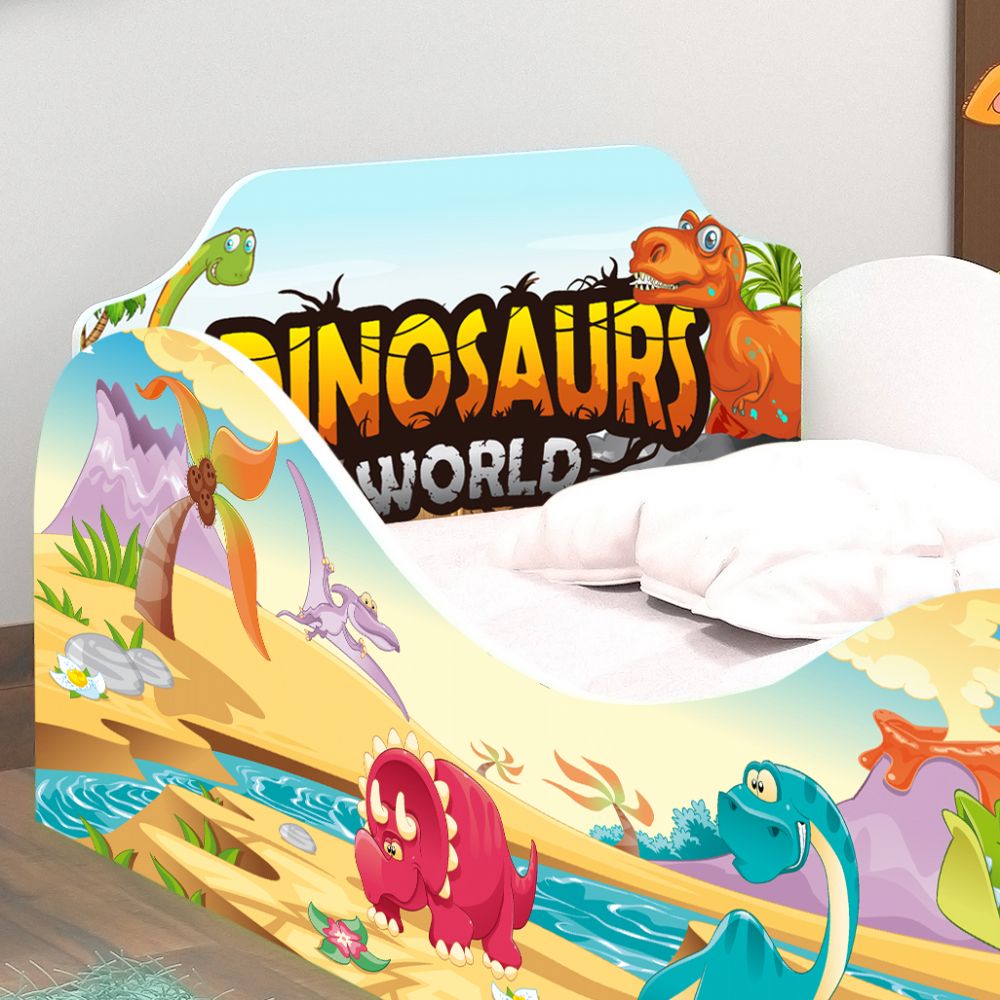 Cama Dinossauro World Solteiro Lateral com Proteção - RPM Móveis
