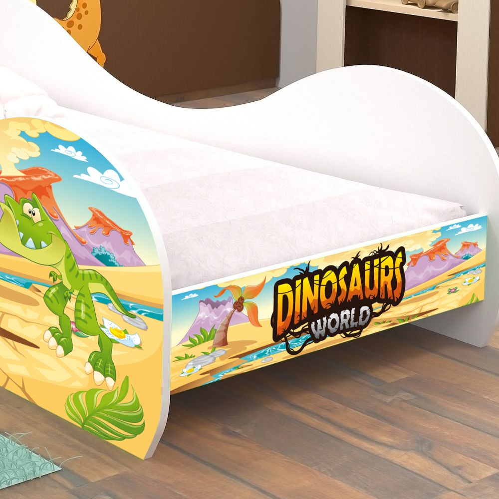 Cama Dinossauro World Solteiro Lateral com Proteção - RPM Móveis