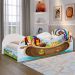 Cama Infantil Animais Arca Noé Mini Cama MDF Montessoriana Segura Decoração Temática Quarto Criança Menina Menino - RPM Móveis
