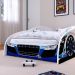 Cama Infantil Carro Drift Mini Cama MDF Montessoriana Segura Decoração Quarto Menino - Azul/Branco - RPM Móveis