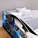 Cama Infantil Carro Drift Mini Cama MDF Montessoriana Segura Decoração Quarto Menino - Azul/Branco - RPM Móveis