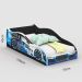 Cama Infantil Carro Drift Mini Cama MDF Montessoriana Segura Decoração Quarto Menino - Azul/Preto- RPM Móveis