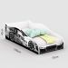 Cama Infantil Carro Drift Mini Cama MDF Montessoriana Segura Decoração Quarto Menino - Branco - RPM Móveis
